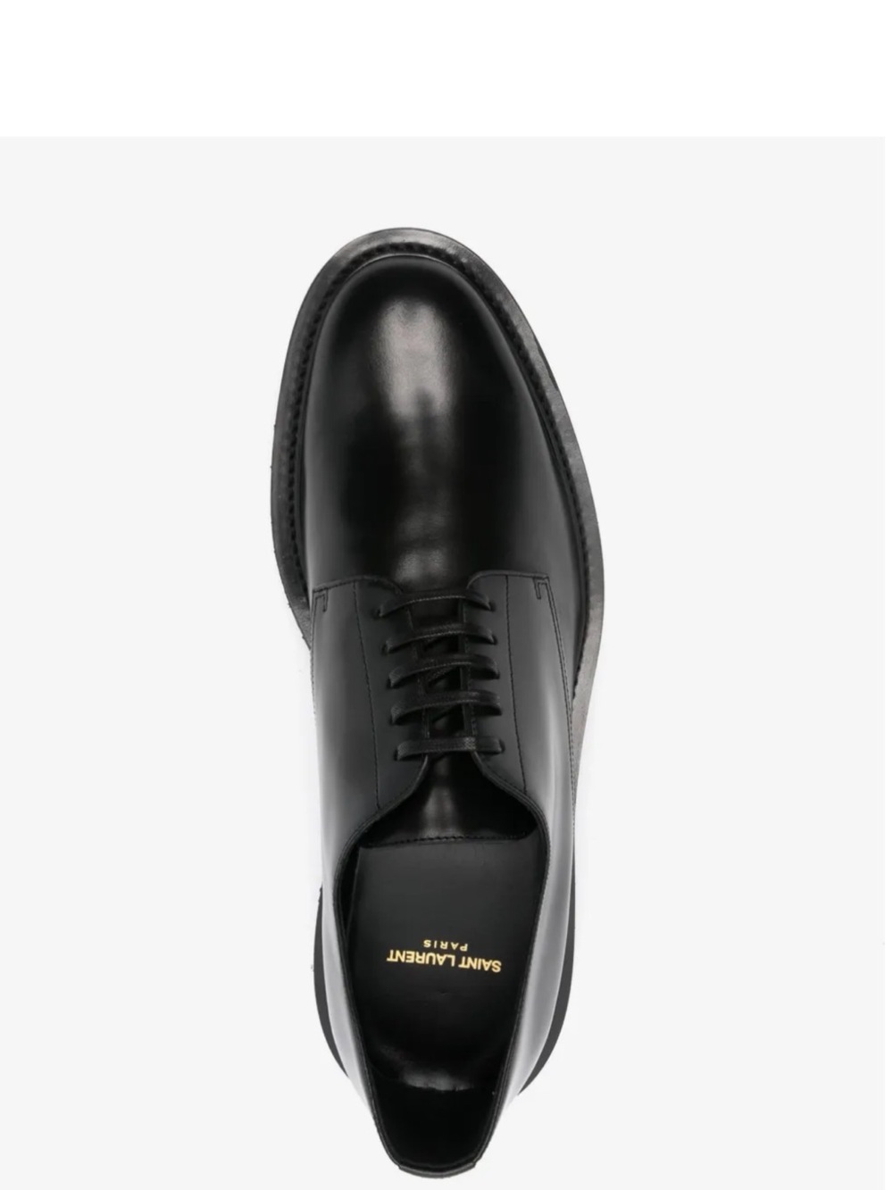 Saint Laurent Women's Black Leather Derby Lace-Up Shoe size 38